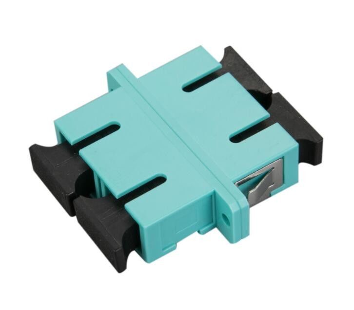 Металл заварки SC MM OM3 DX Aqua сетевого адаптера оптического волокна с фланцом