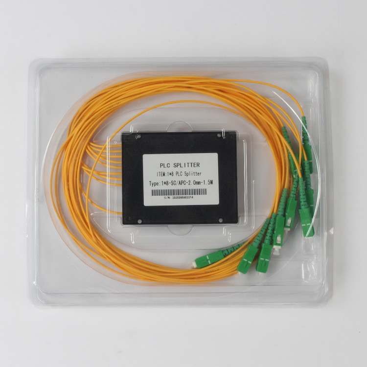 Ветвь 1.5Meter коробки SC APC Splitter PLC Splitter 1 x 8 оптического волокна 2.0MM